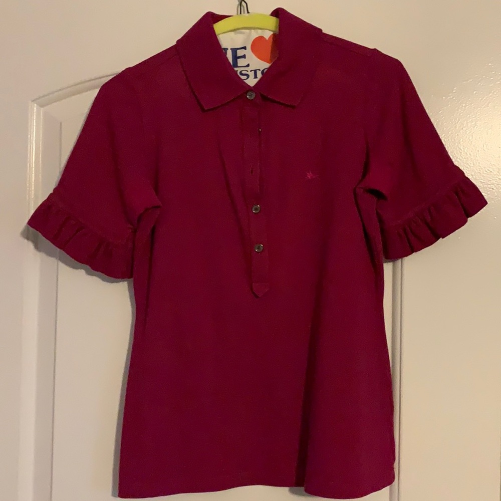 Burgundy burberry polo